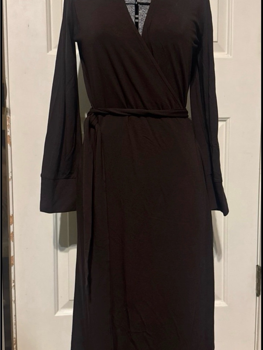 Peter NyGard Women's Brown Wrap Dress with Belt